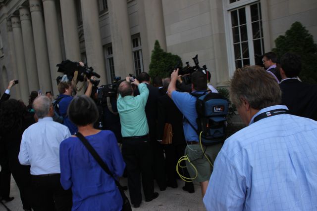 Patrick Cannon Mobbed By Reporters