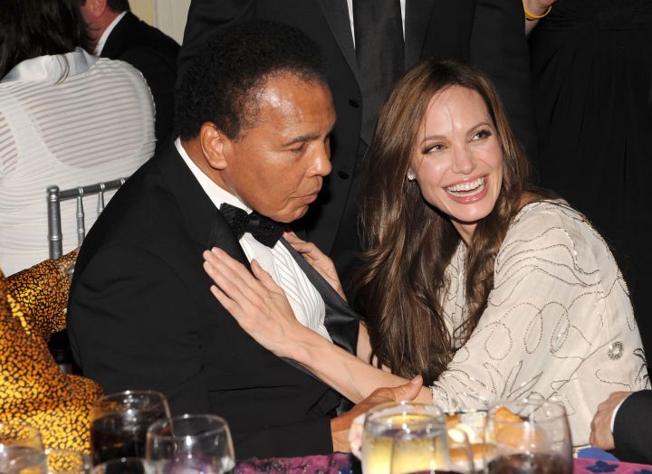 Angelina Jolie and Muhammed Ali