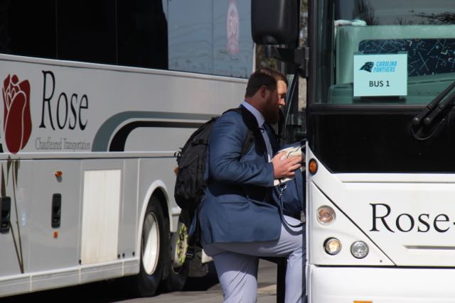 Carolina Panthers Depart For Super Bowl