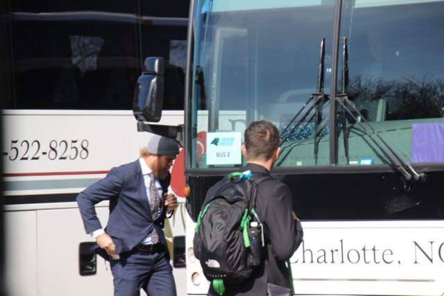 Carolina Panthers Depart For Super Bowl