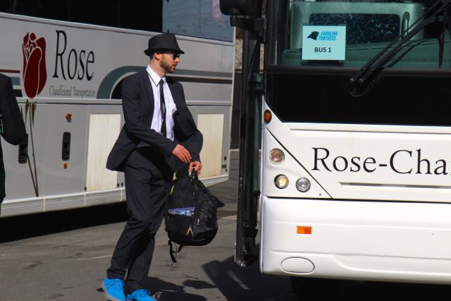 Carolina Panthers Depart For Super Bowl