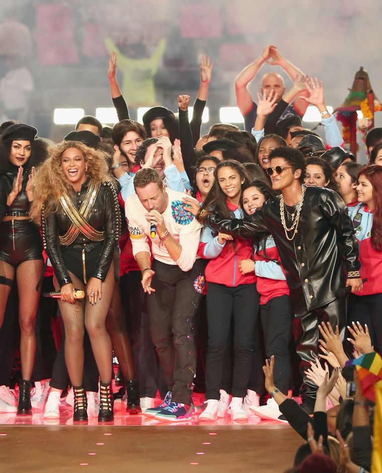 Coldplay, Beyonce and Bruno Mars
