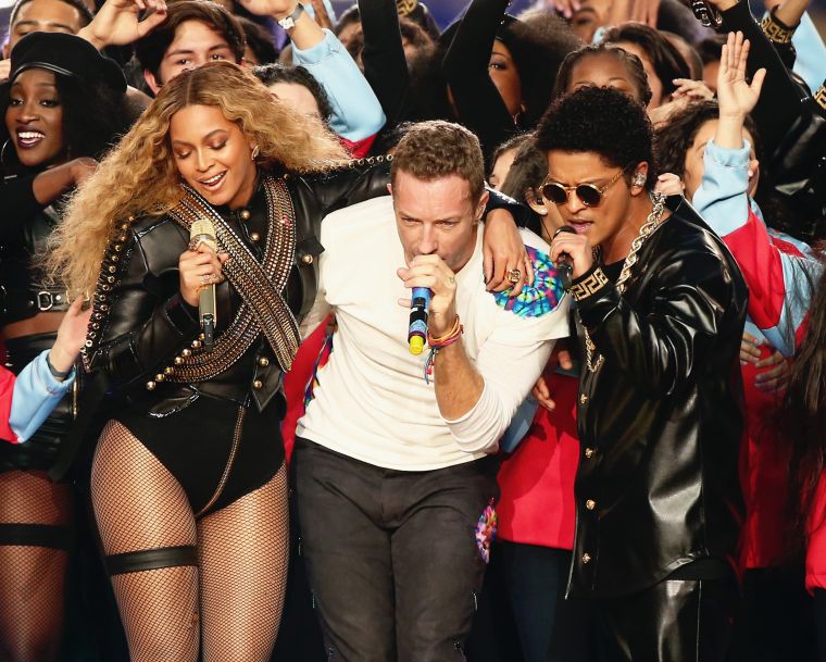 Coldplay, Beyonce and Bruno Mars