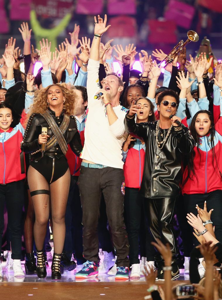 Coldplay, Beyonce and Bruno Mars