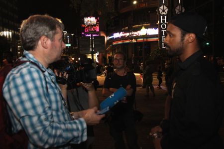 Chewy Talks With A Reporter Uptown