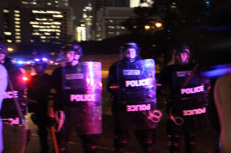 Police Prevent Protestors From Getting On I-277