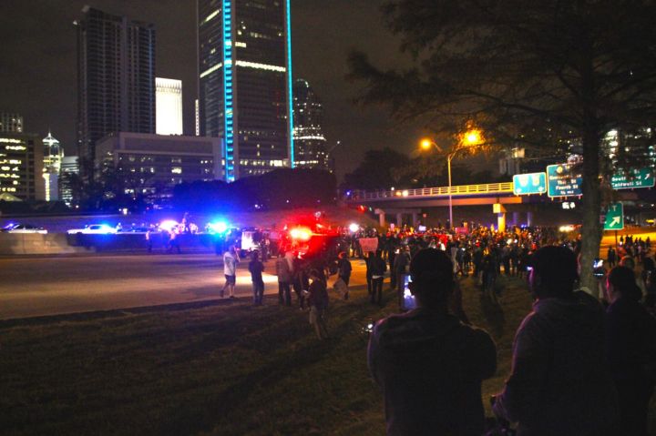 Police Disperse Protestors On I-277