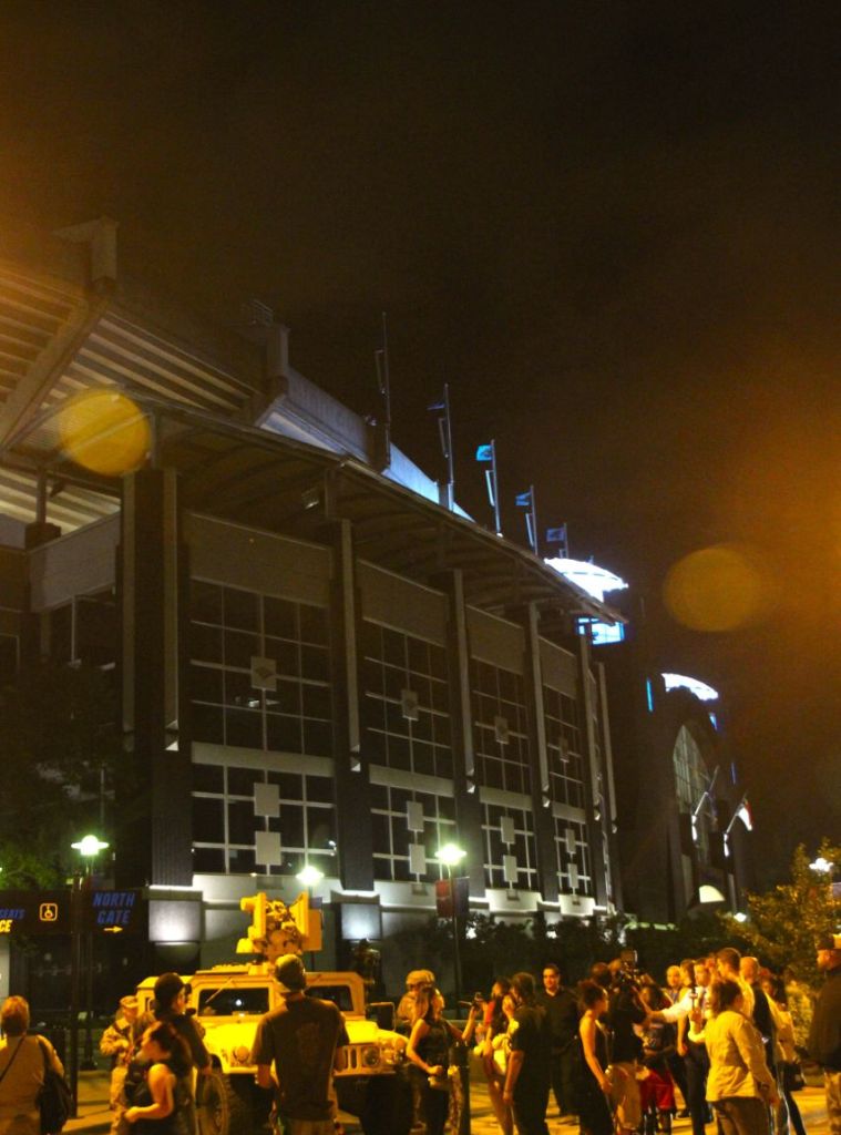 Protestors March To Bank of America Stadium