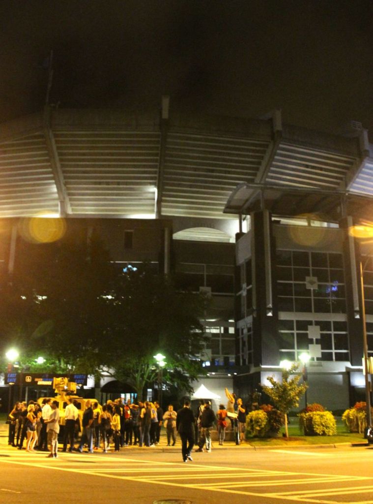 Protestors March To Bank of America Stadium