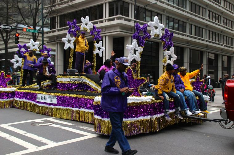 Omega Psi Phi in the Martin Luther King, Jr. Parade 2017