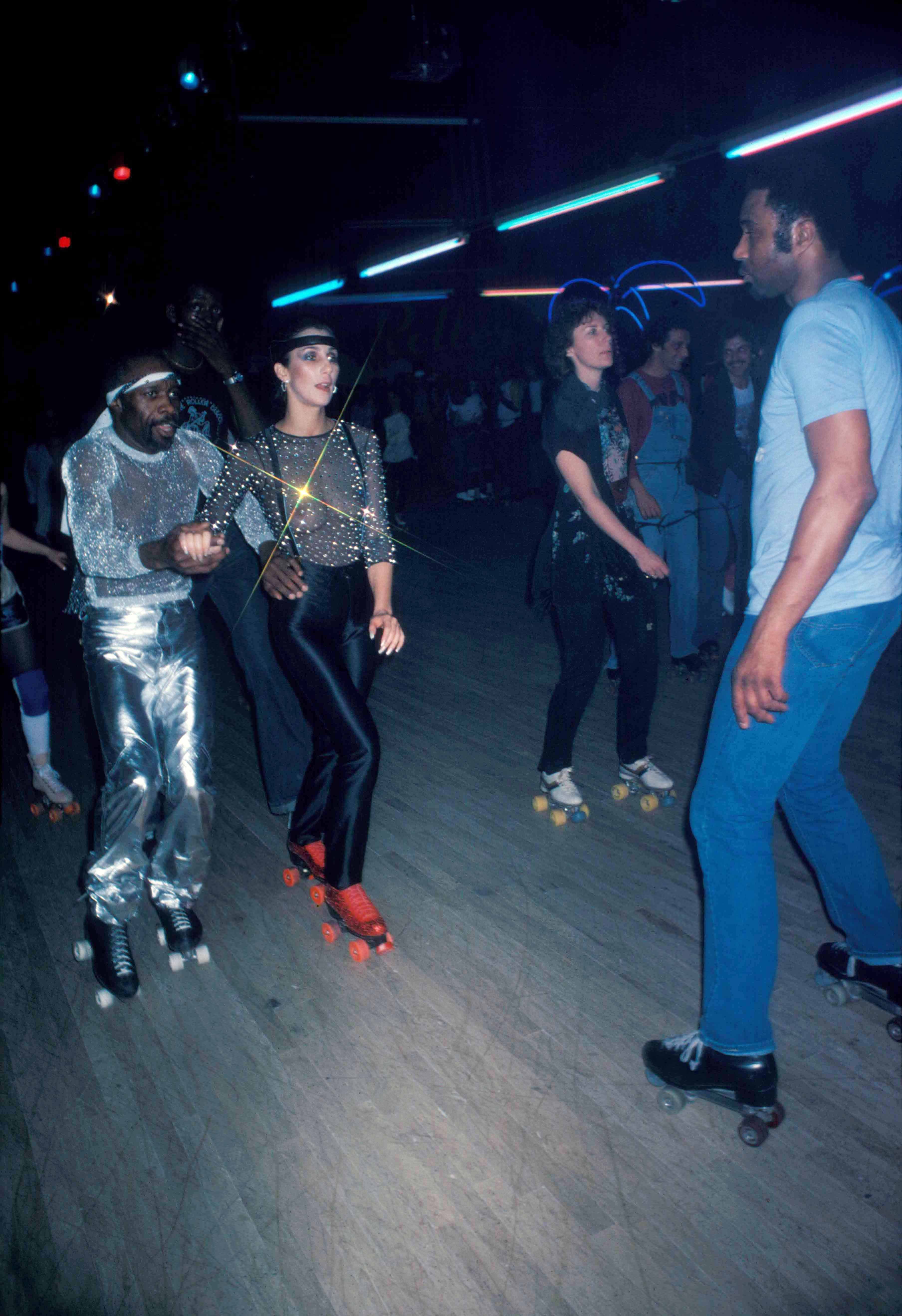 Cher Rollerskating In Brooklyn