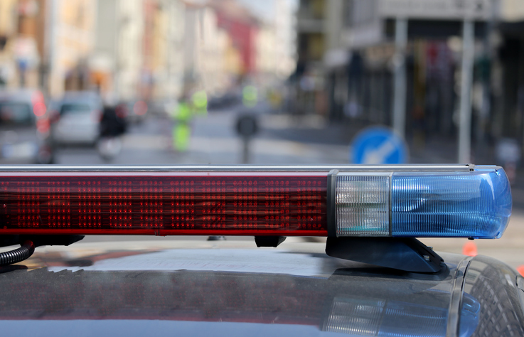 Close-Up Of Lighting Equipment On Car In City