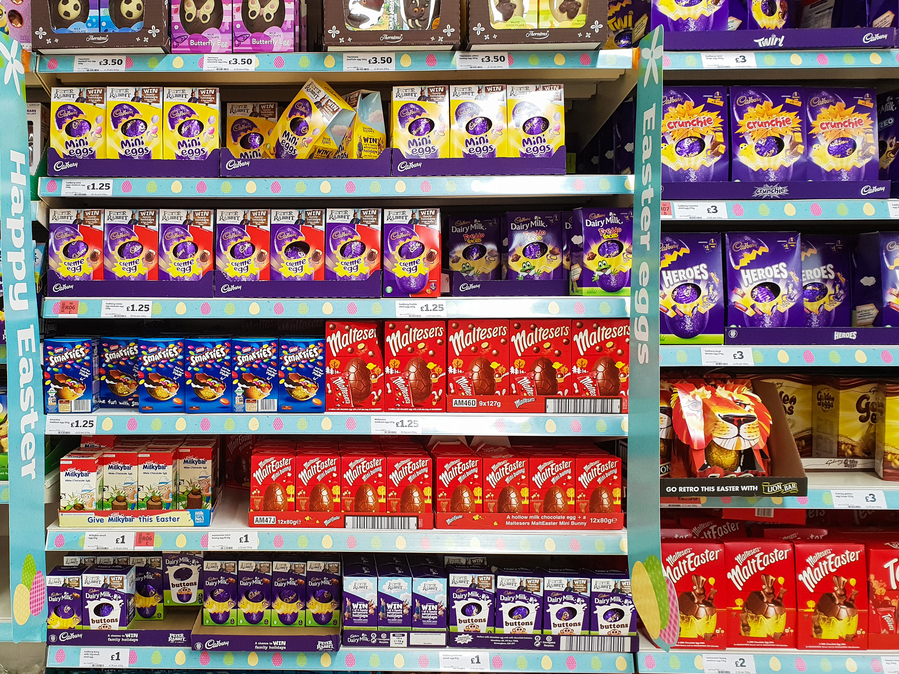 Easter Eggs on display