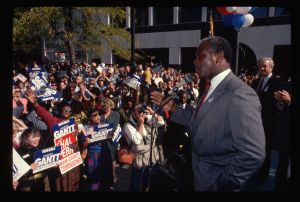 Harvey Gantt Speaks to Supporters