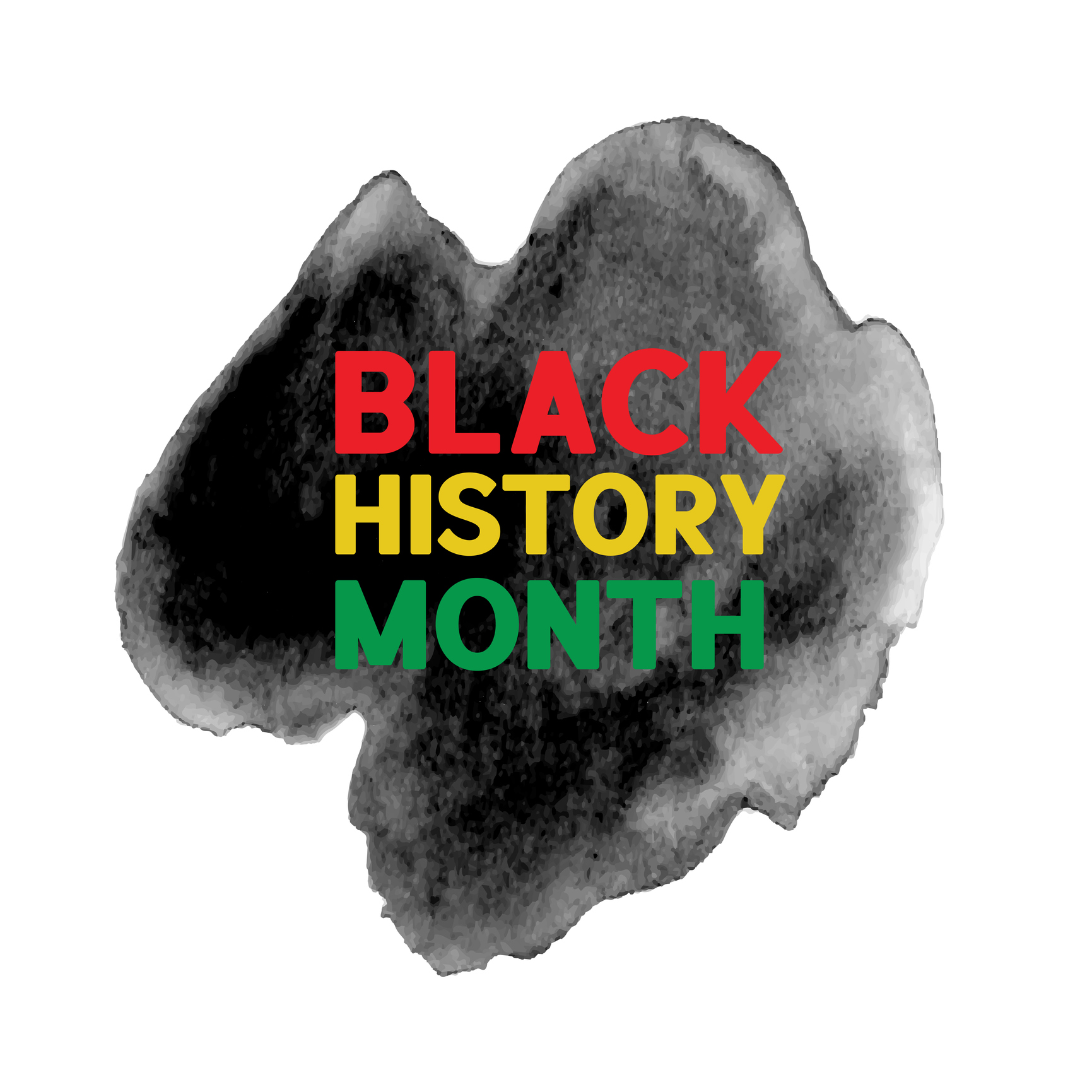 Black History Month watercolor background. Vector