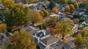 Single Family Homes in North Carolina in Fall - Aerial