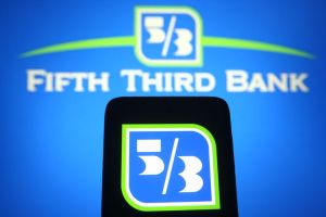 In this photo illustration, the Fifth Third Bank (5/3 Bank)...