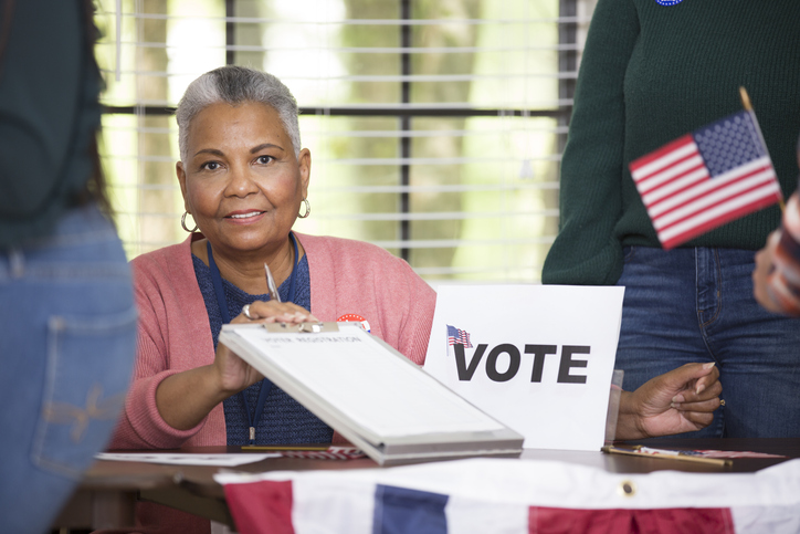 Voters at Polling Location.