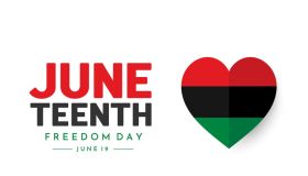 Juneteenth, Freedom Day poster, card, background, June 14. Vector