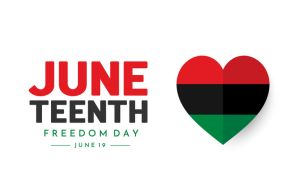 Juneteenth, Freedom Day poster, card, background, June 14. Vector