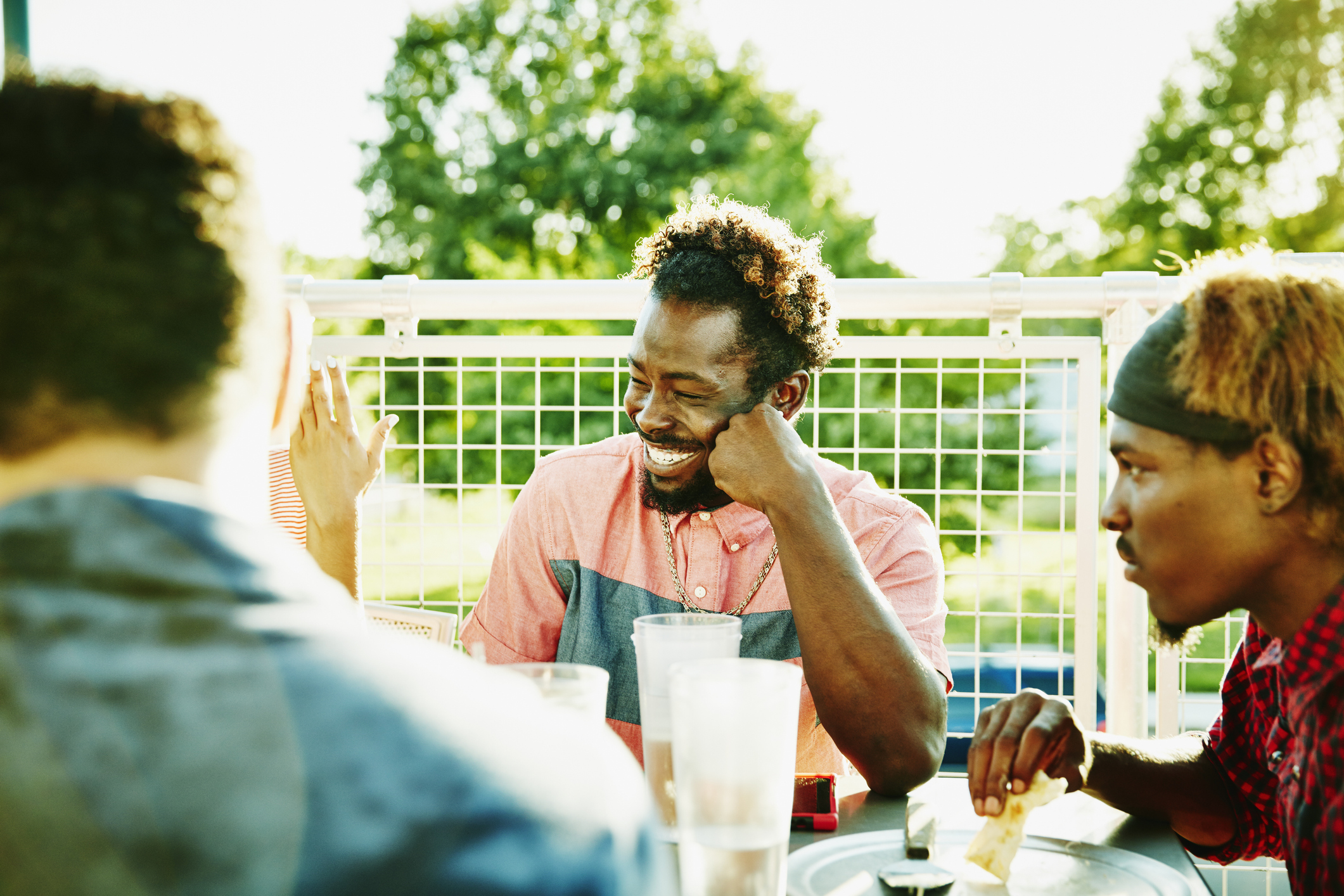 African American Outdoor Eating