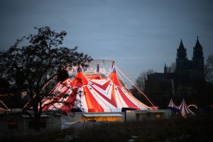 Bleak winter weather in Magdeburg