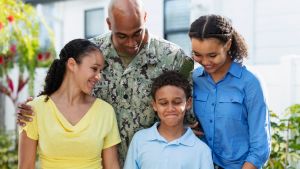 African-American navy veteran with multiracial family