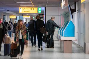 Passengers In Amsterdam Schiphol Airport