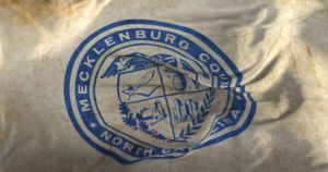 Mecklenburg county old flag, state of North Carolina, United States