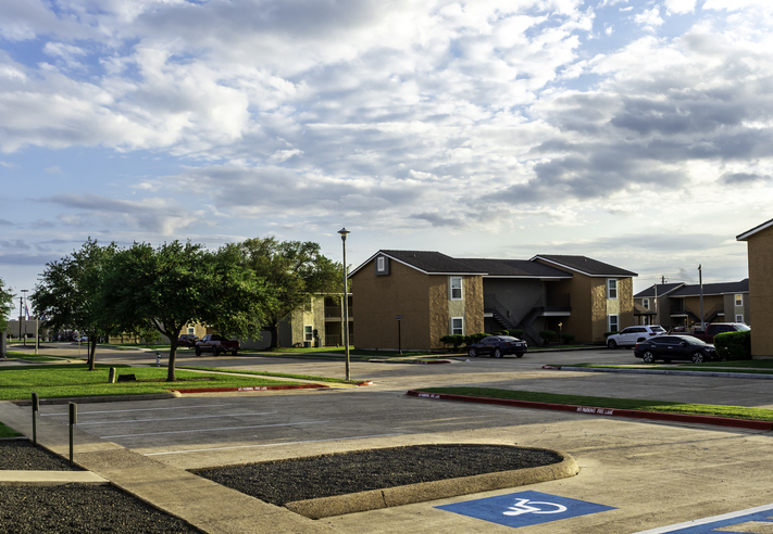 Apartment complex in a small city