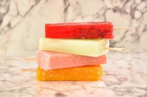 Water Ice Popsicles With Marble Bottom