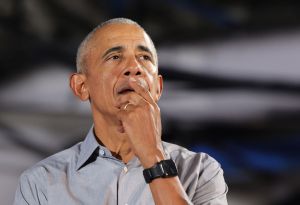 Barack Obama Campaigns For Kamala Harris In Nevada On State's First Day Of Early Voting