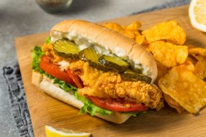 Southern Homemade Catfish Poboy Sandwich
