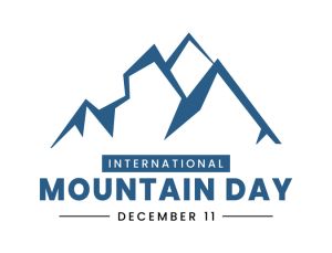 International Mountain Day Sign, Dec 11th, Poster, Vector, Banner, Icon Symbol
