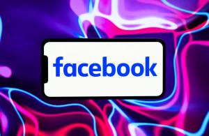 In this photo illustration, the Facebook logo is seen...