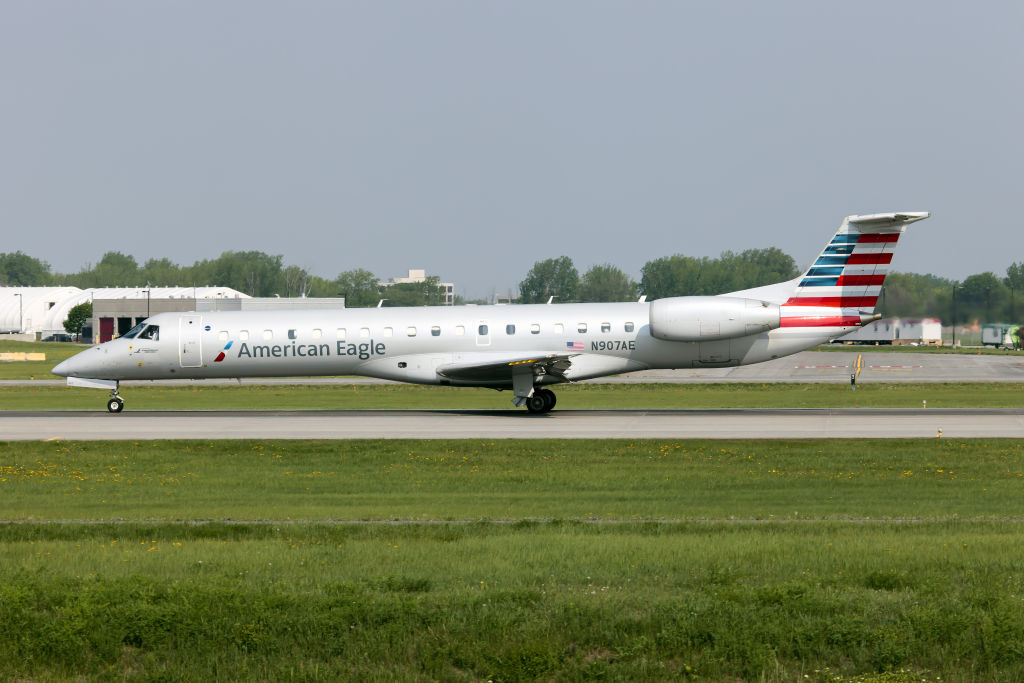 An American Eagle (Piedmont Airlines) Embraer ERJ-145LR just...