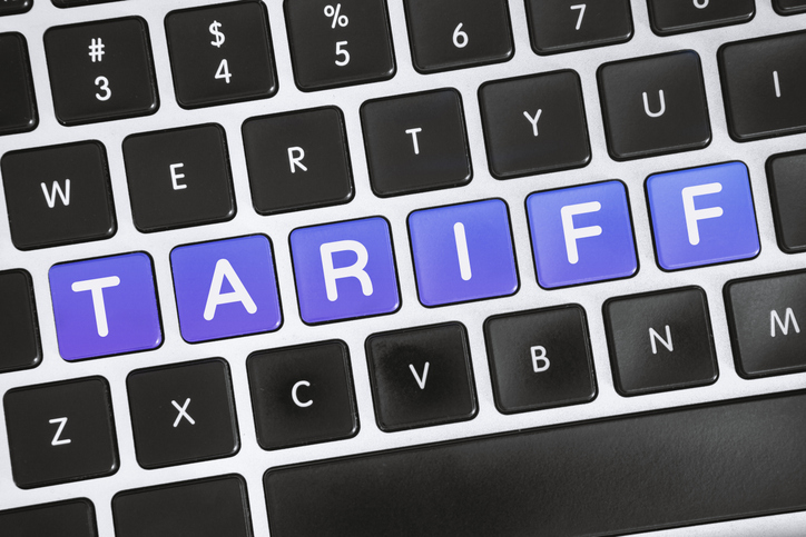 Tariff Word On Computer Keyboard Keys