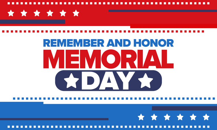 Memorial Day in United States. Remember and Honor. Federal holiday for remember and honor persons who have died while serving in the United States Armed Forces. Celebrated in May. Vector poster