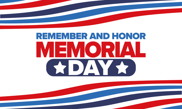 Memorial Day in United States. Remember and Honor. Federal holiday for remember and honor persons who have died while serving in the United States Armed Forces. Celebrated in May. Vector poster