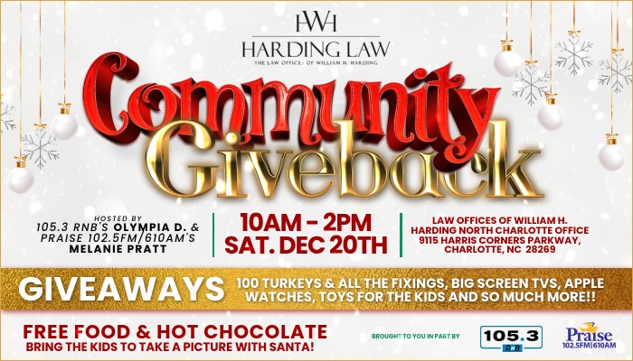 [Praise 102.5] Law Offices of William H. Harding Turkey & Gift Community Giveback