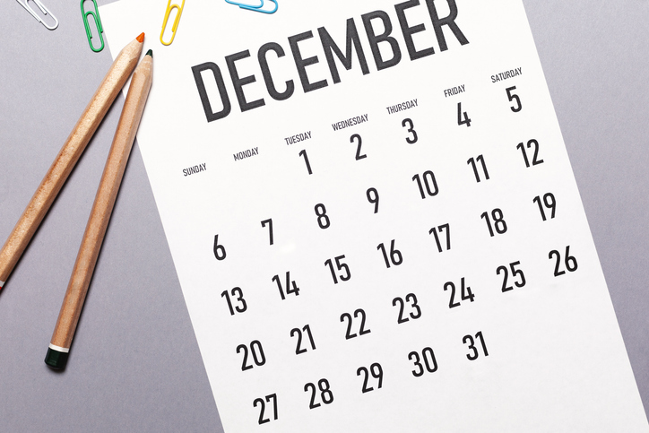 December 2020 simple calendar