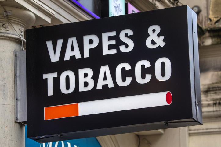 Vapes and Tobacco Sign