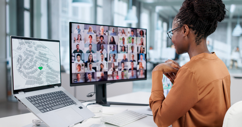 Black Businesswoman Using Laptop