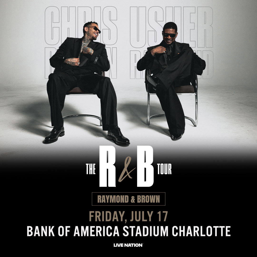 The R&B Tour with Usher Raymond + Chris Brown Bank of America Stadium Charlotte on Friday 7/17