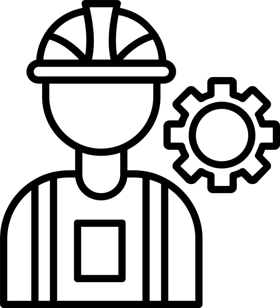 Consrtruction Worker Line Icon