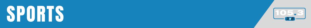 Sports logo on a blue background with the text "105.3 KRB".