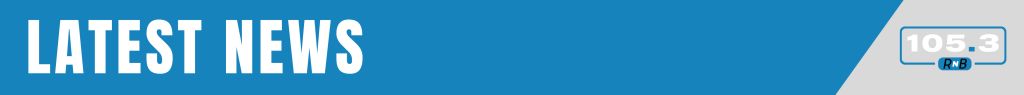 Latest news banner with 105.3 KRB station identifier.